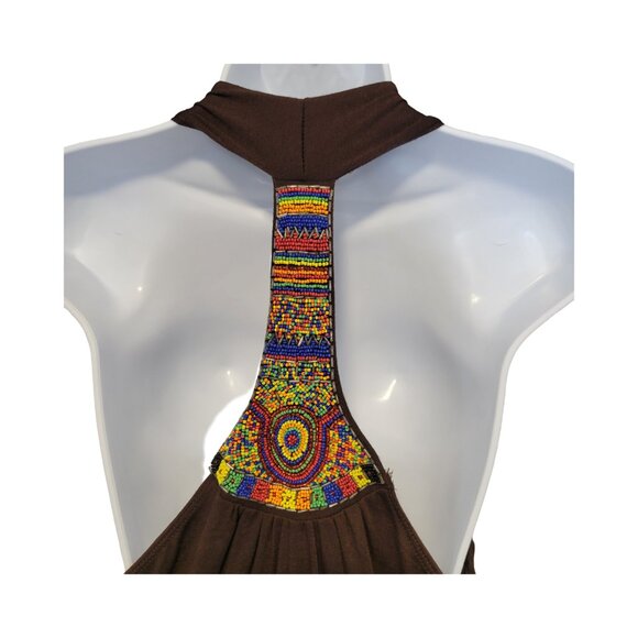 Cotton halter top summer maxi dress - Picture 3 of 6